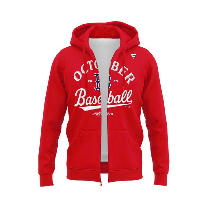 Special October Baseball Post Season 2025 Red Sox ZipHoodie