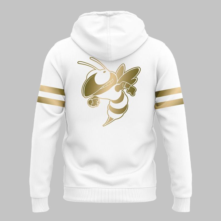 Special New Georgia Tech Football Whites Uniform Hoodie.
