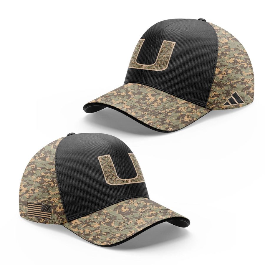 Camo/Black Miami Hurricanes Football T-shirt