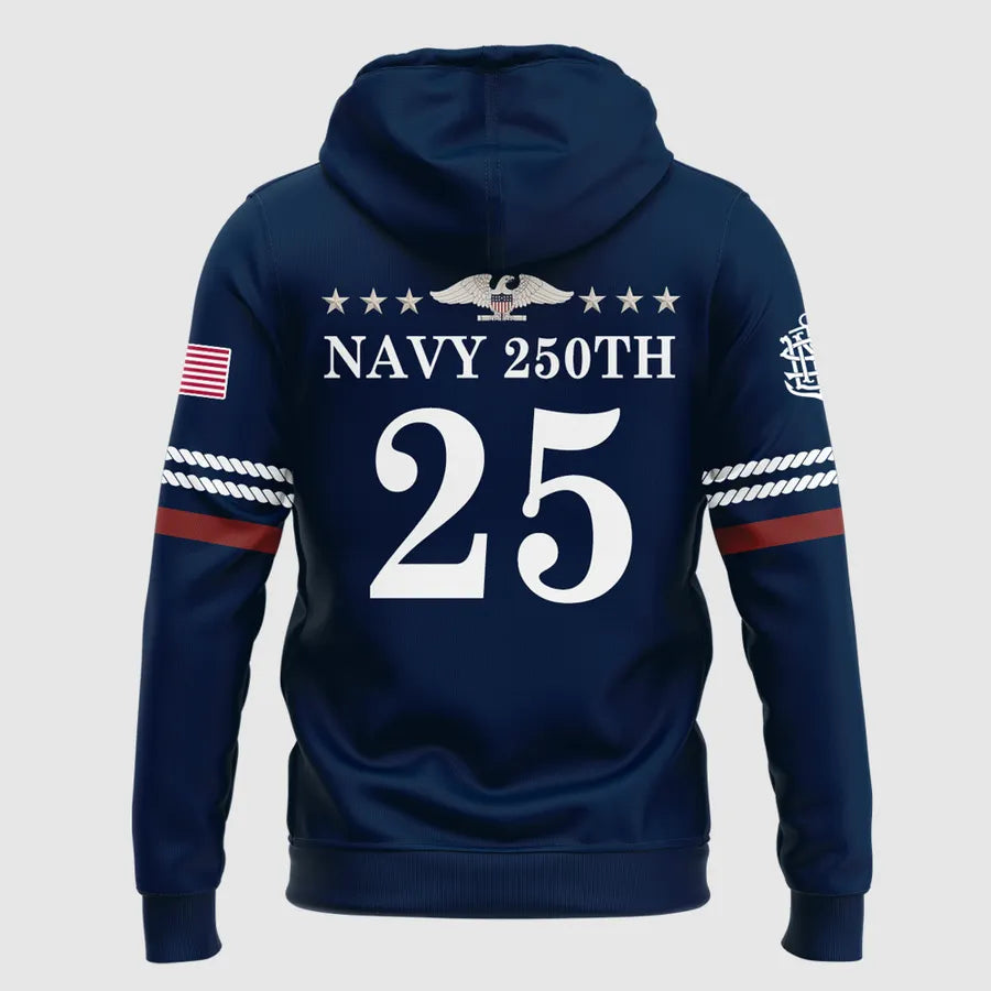 2025 Limited Edition Hoodie Navy Football uniform 250 years for fans
