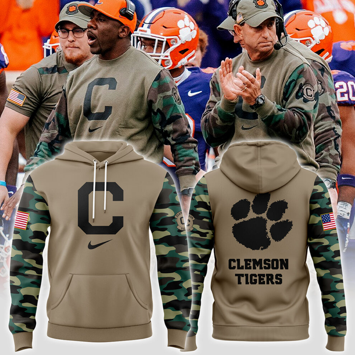 02.Clemson Football x - Military Appreciation Hoodie
