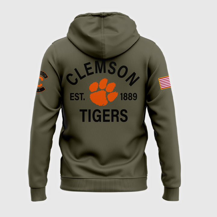 Clemson Football x - Military Appreciation 2025 Zip Hoodie