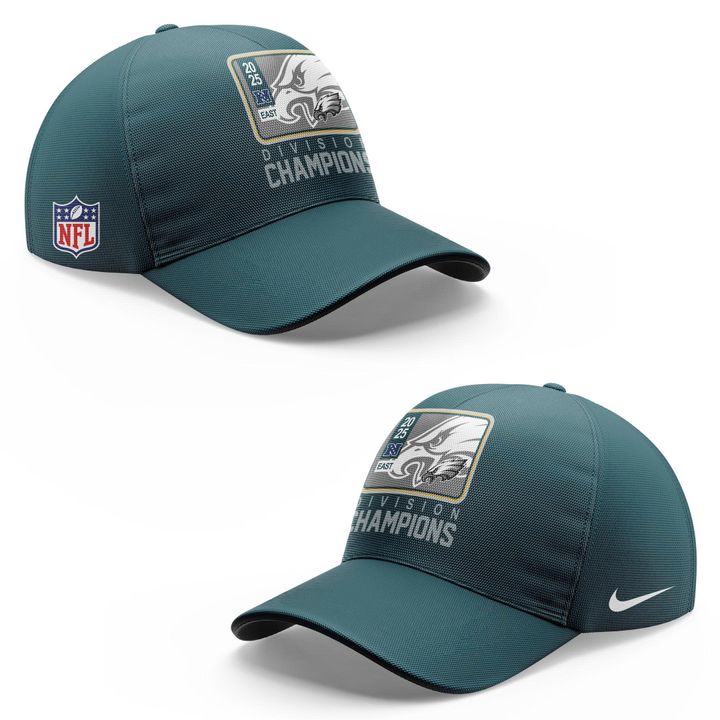 Midnight Green Philadelphia Eagles 2025 NFC East Division Champions Locker Room Trophy Collection Hoodie