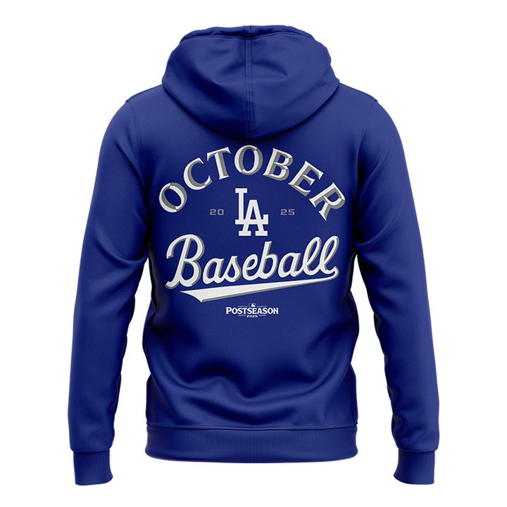 Special New Angeles Dodgers Royal 2025 Postseason Locker Room ZipHoodie