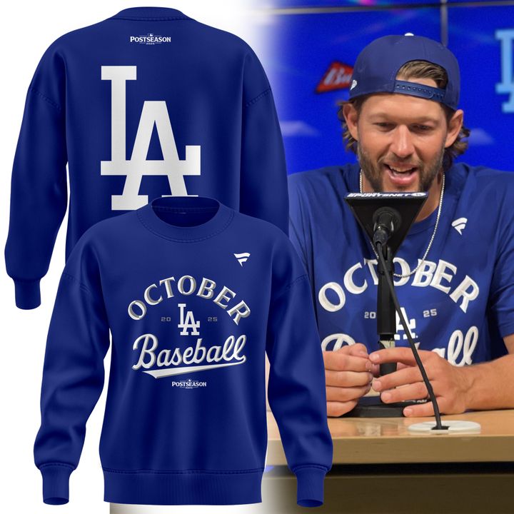 Special New Angeles Dodgers Royal 2025 Postseason Locker Room Sweat