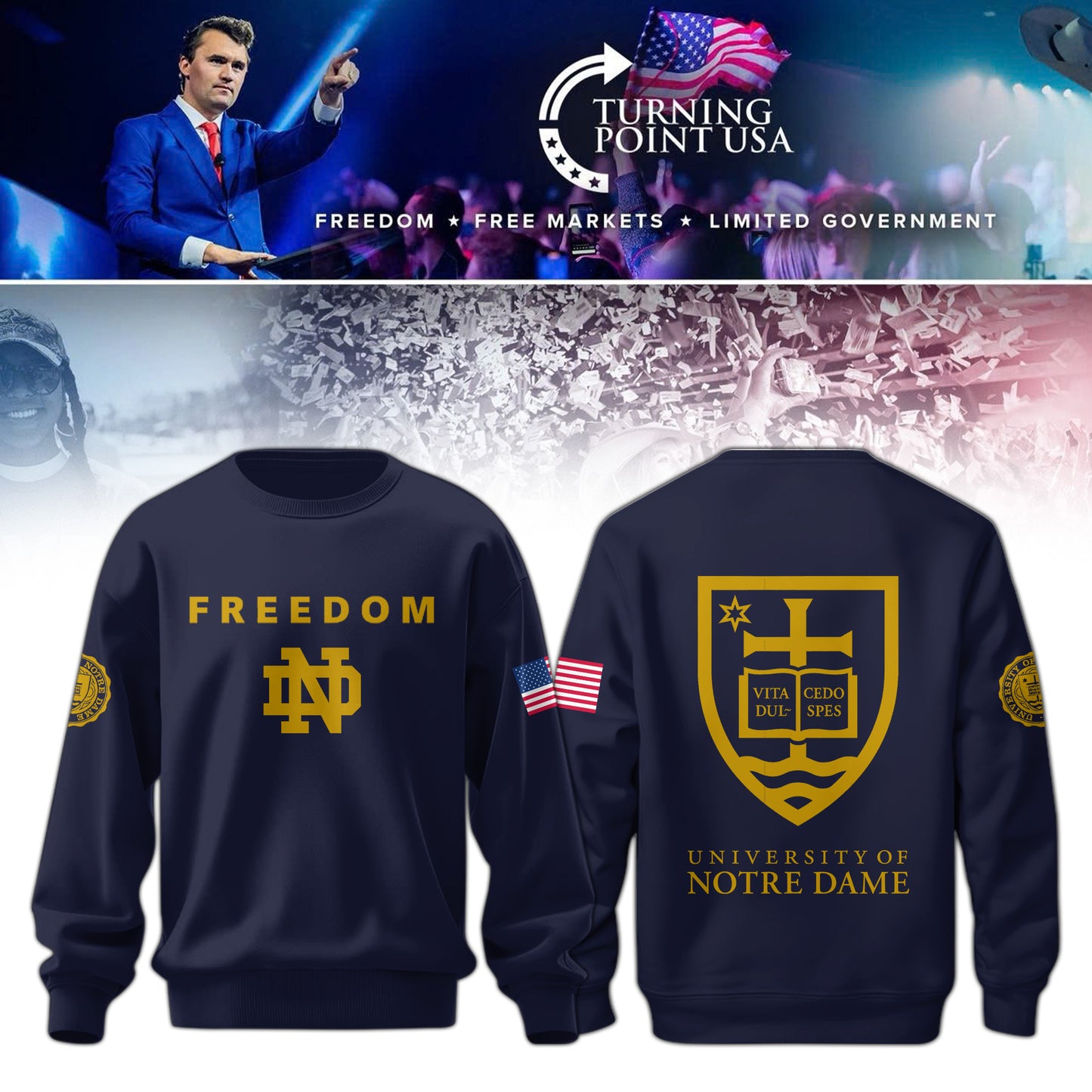 . Notre Dame Campus Freedom Sweatshirt