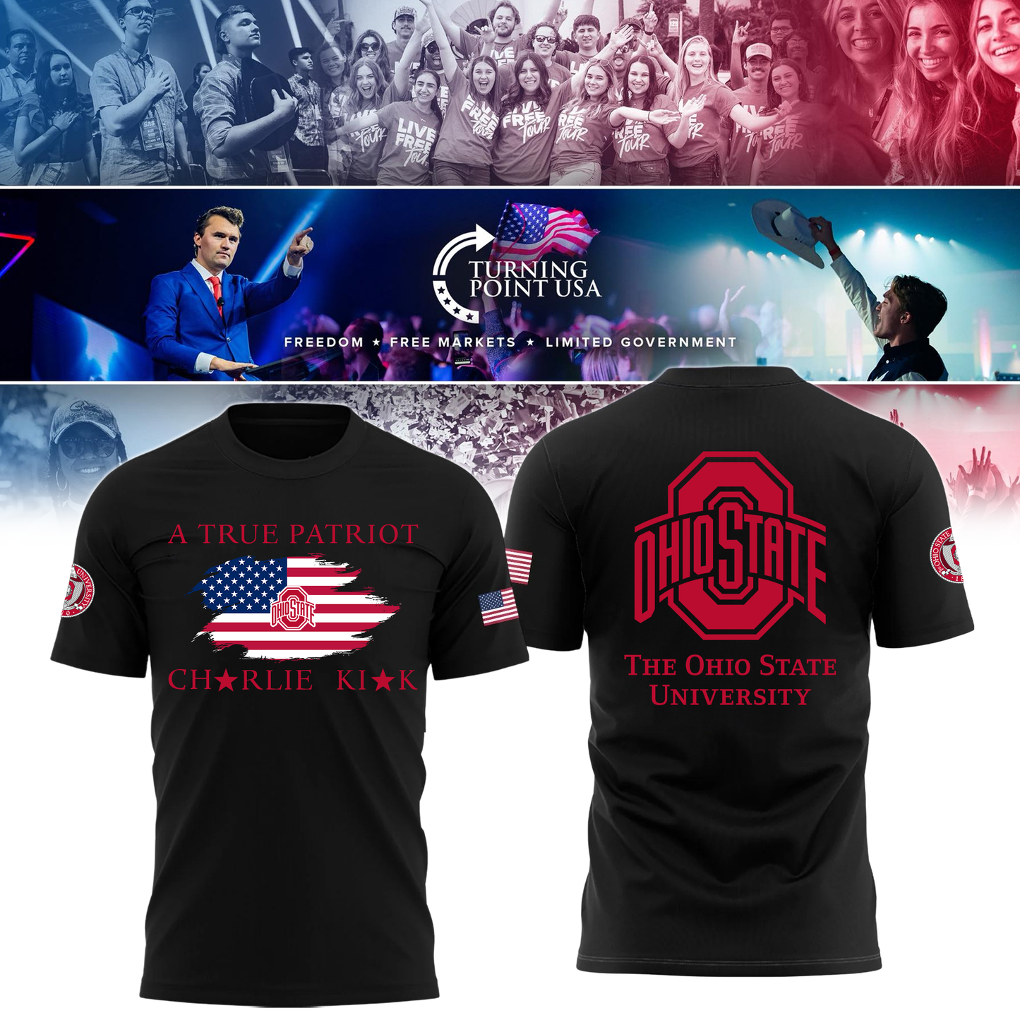 Limited Edition Ohio State Buckeyes x Turning Point USA T-Shirt