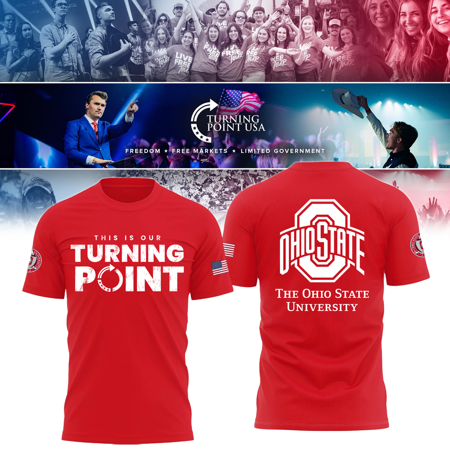 Limited Edition Ohio State Buckeyes x Turning Point USA T-Shirt