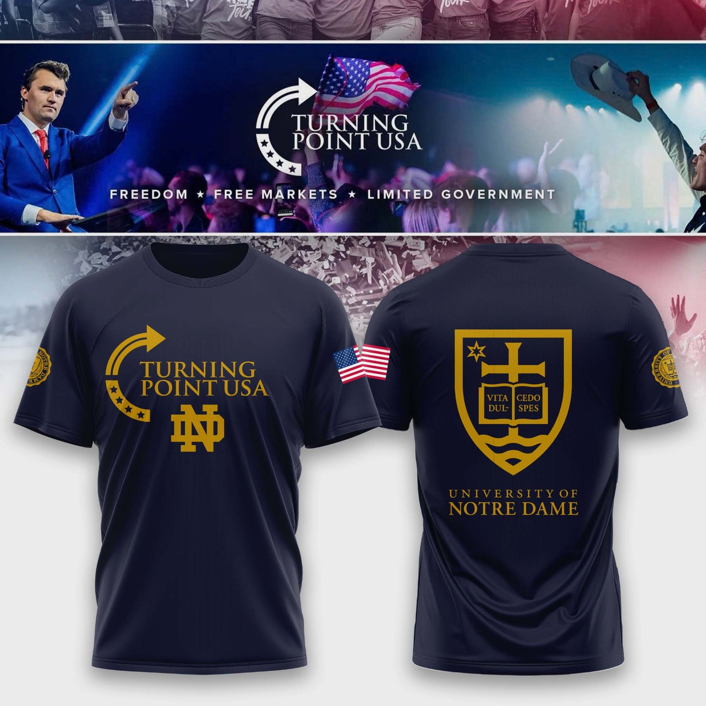 . Notre Dame Campus Freedom Tshirt