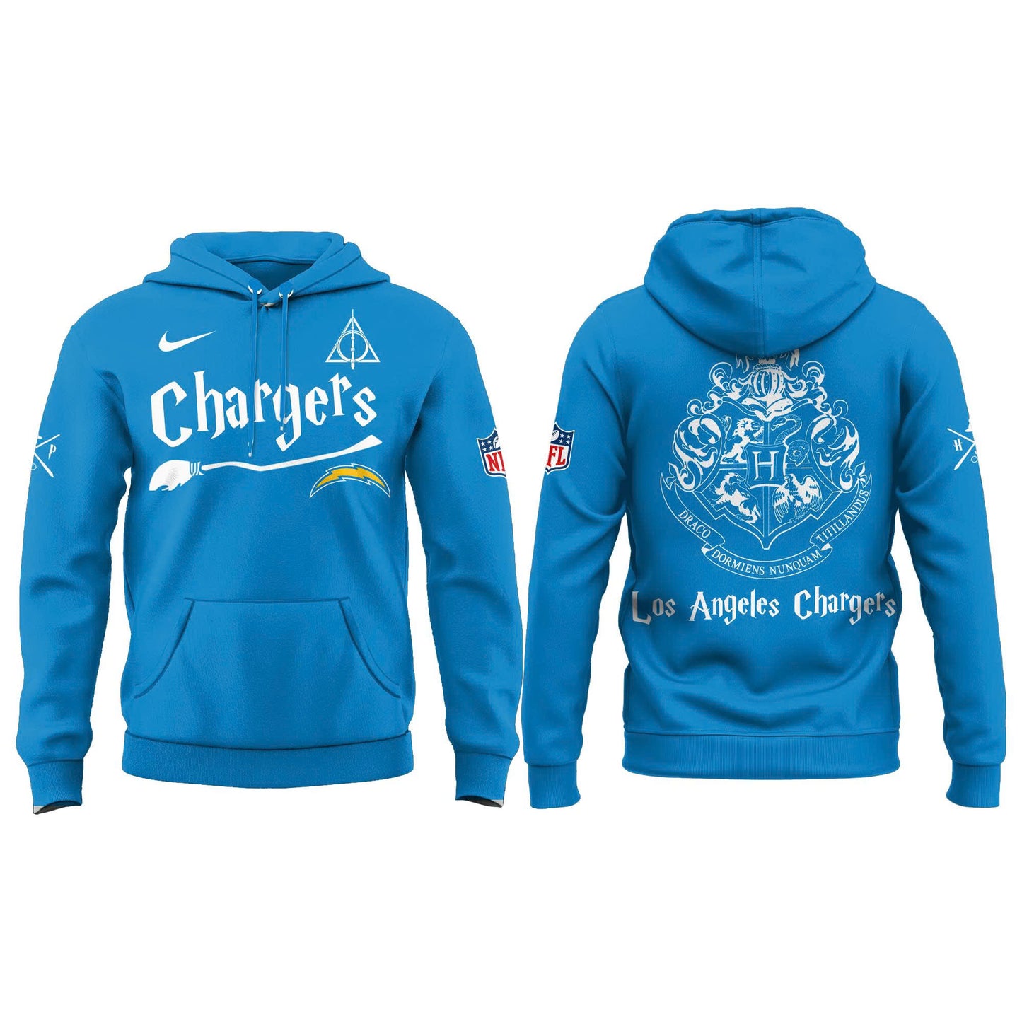 Los Angeles Chargers Harry Potter 2025 Combo Hoodie
