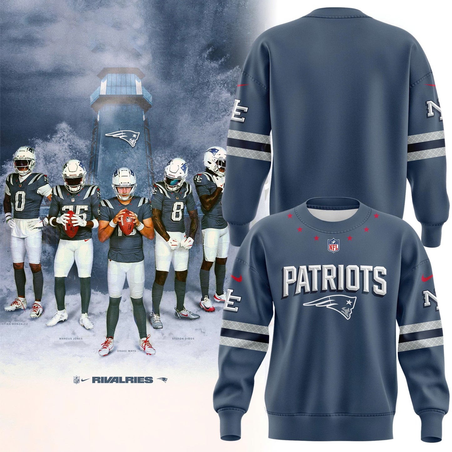 Limited edition New England Patriots Sweatshirt πππ«ππ‘π§πππ¨. For fans in 2025!