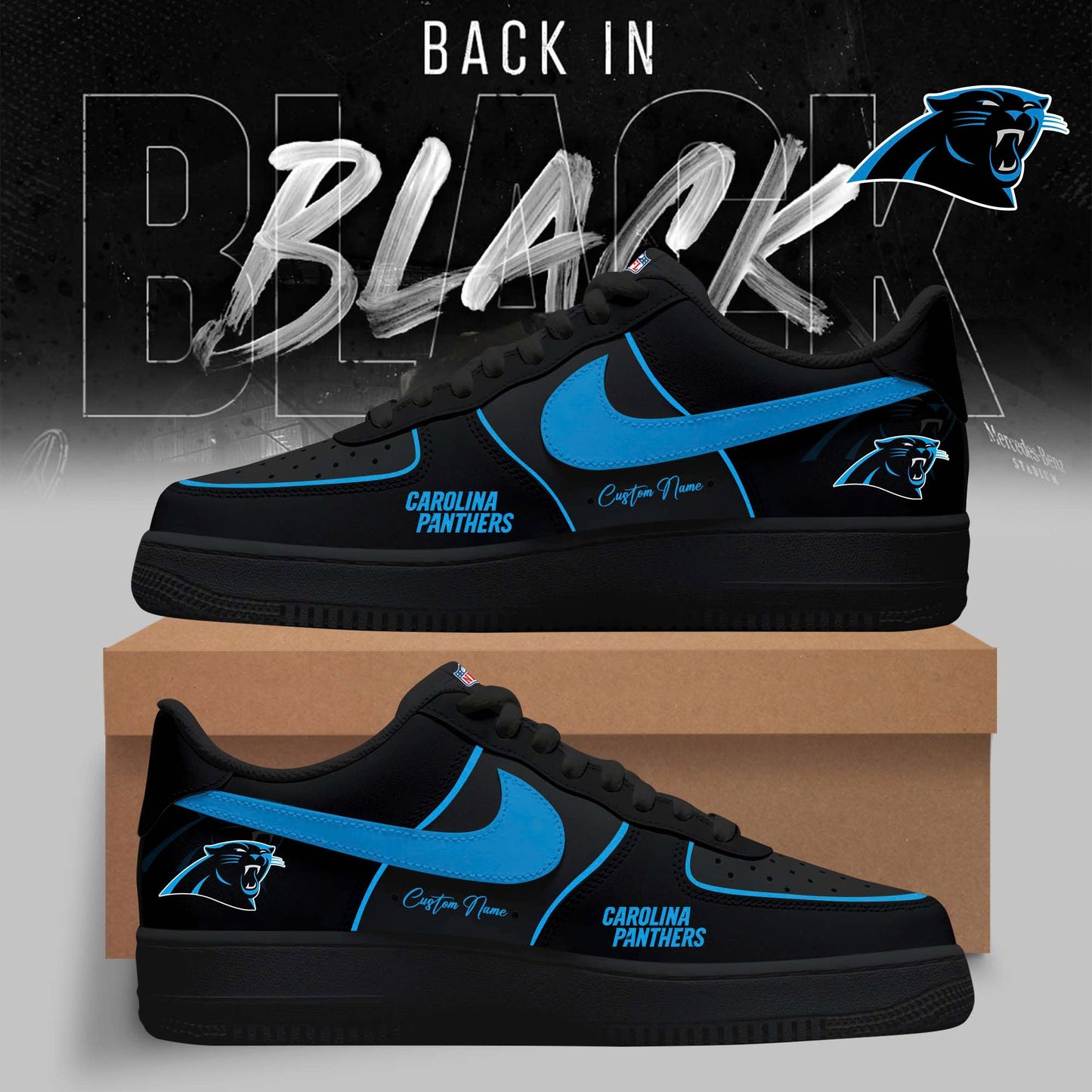 Carolina Panthers – 2025 Back In Black Limited Edition AF1