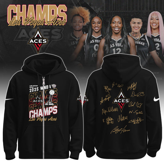 _ Las Vegas Aces 2025 Champions ZipHoodie Limited Edition V1