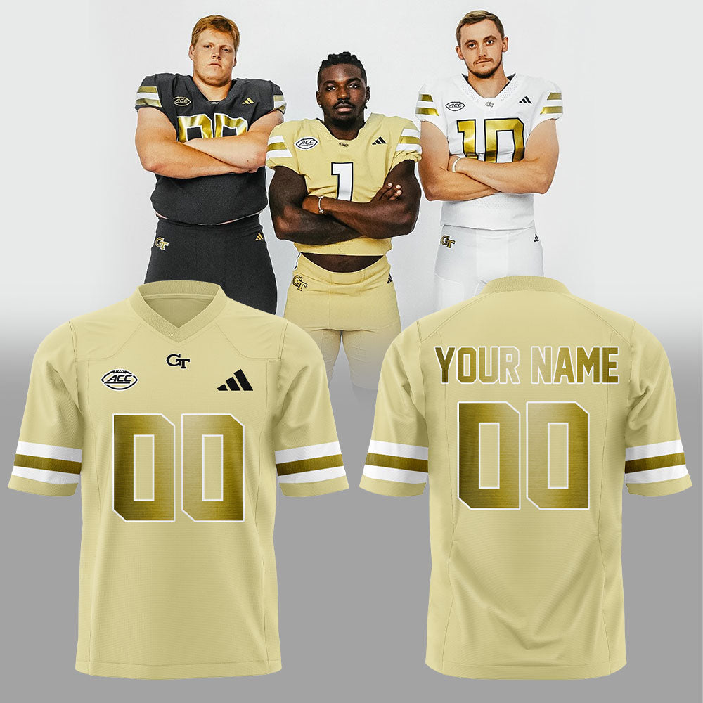 Limited Edition Limited Edition Georgia Tech Football New uniforms are ready for fans Custom Name, Number For Fans Yellow Jersey