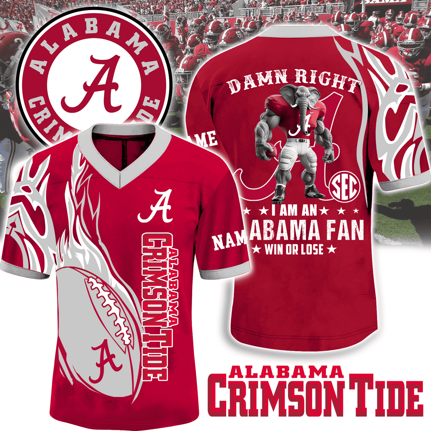 Alabama Crimson Tide Fan Jersey