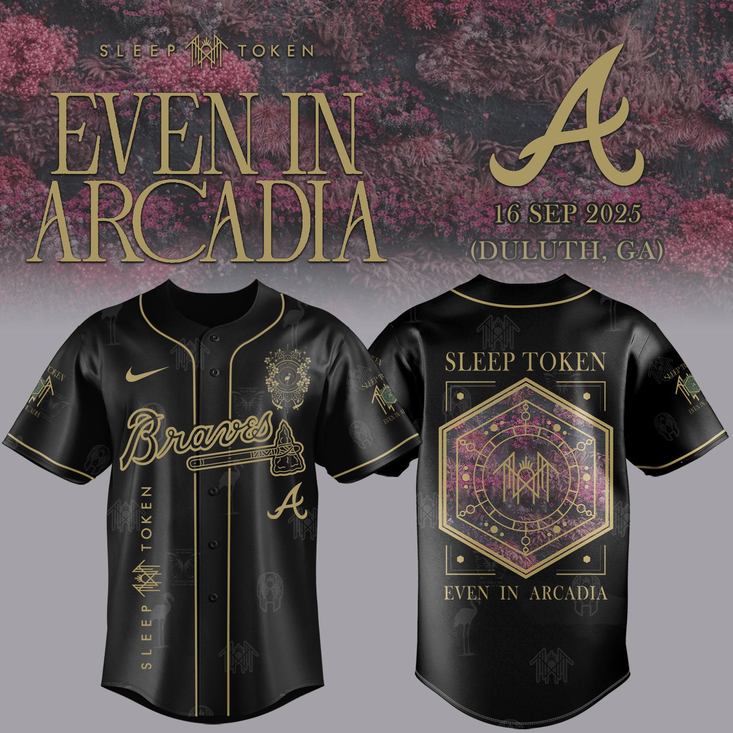 Atlanta Braves x Sleep Token: Even in Arcadia Tour Jersey Baseball