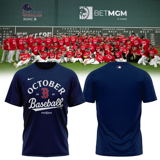 Boston Red Sox 2025 Postseason Locker Room T-Shirt