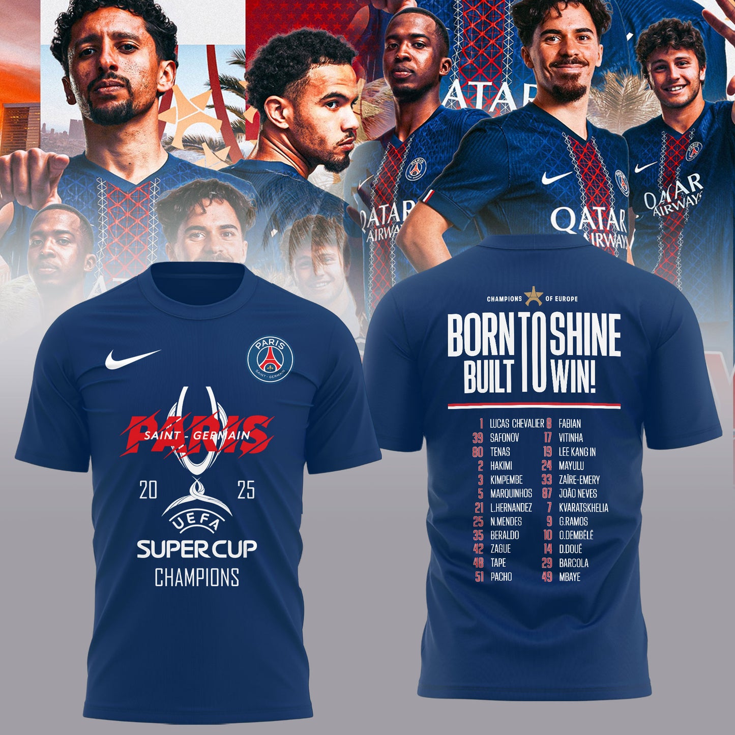 PSG – UEFA SUPER CUP CHAMPIONS 2025 T-Shirt