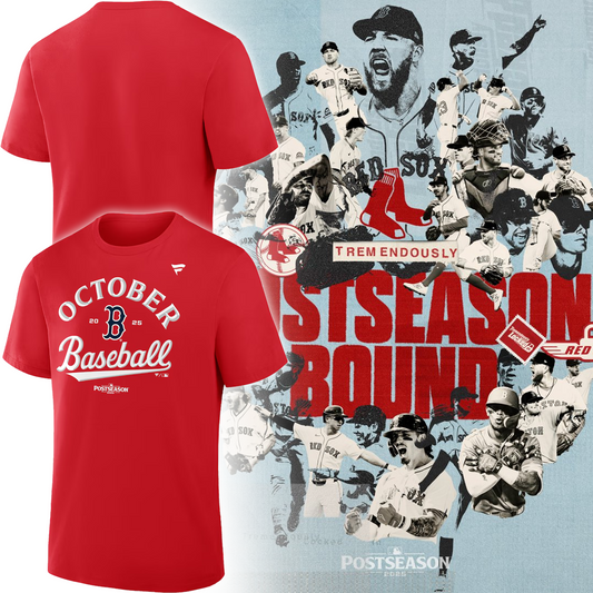 Boston Red Sox 2025 Postseason Locker Room T-Shirt