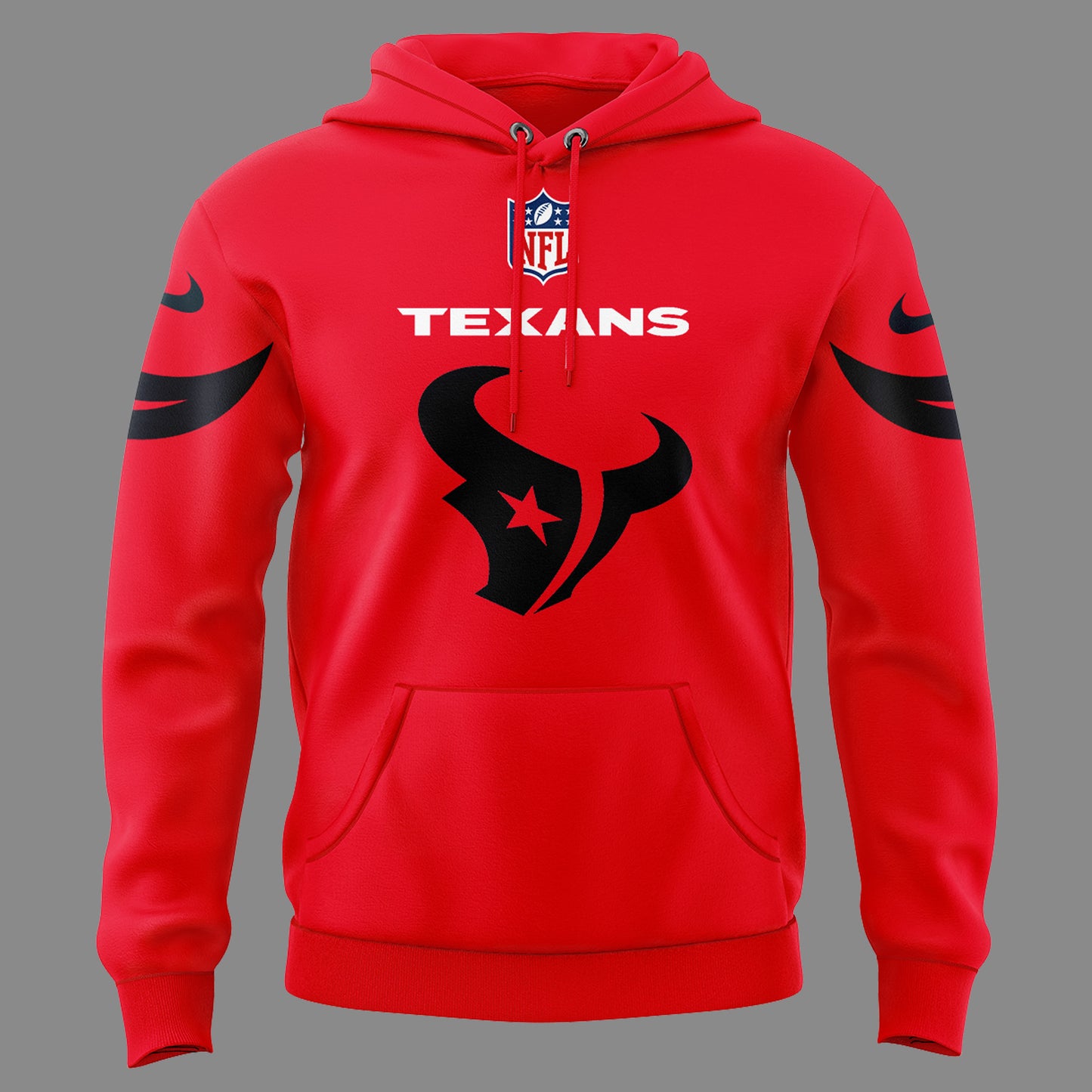 Houston Texans BATTLE RED Hoodie 2025 CUSTOM NAME AND NUMBER