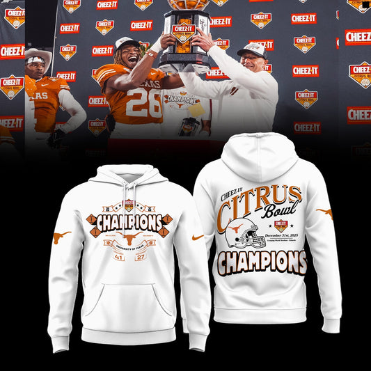 Texas Longhorns Cheez-It Citrus Bowl Champions Limited Edition Combo Hoodie