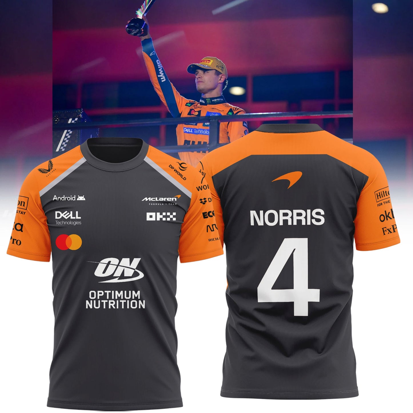 Limited Edition 2025 Lando Norris World Champions Combo T-Shirt