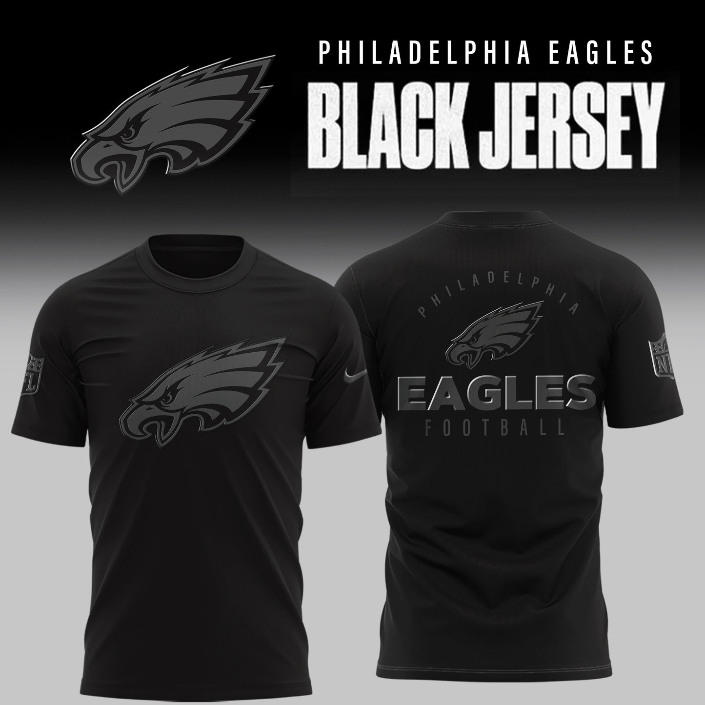 Philadelphia Eagles Back in Black T-Shirt 2026