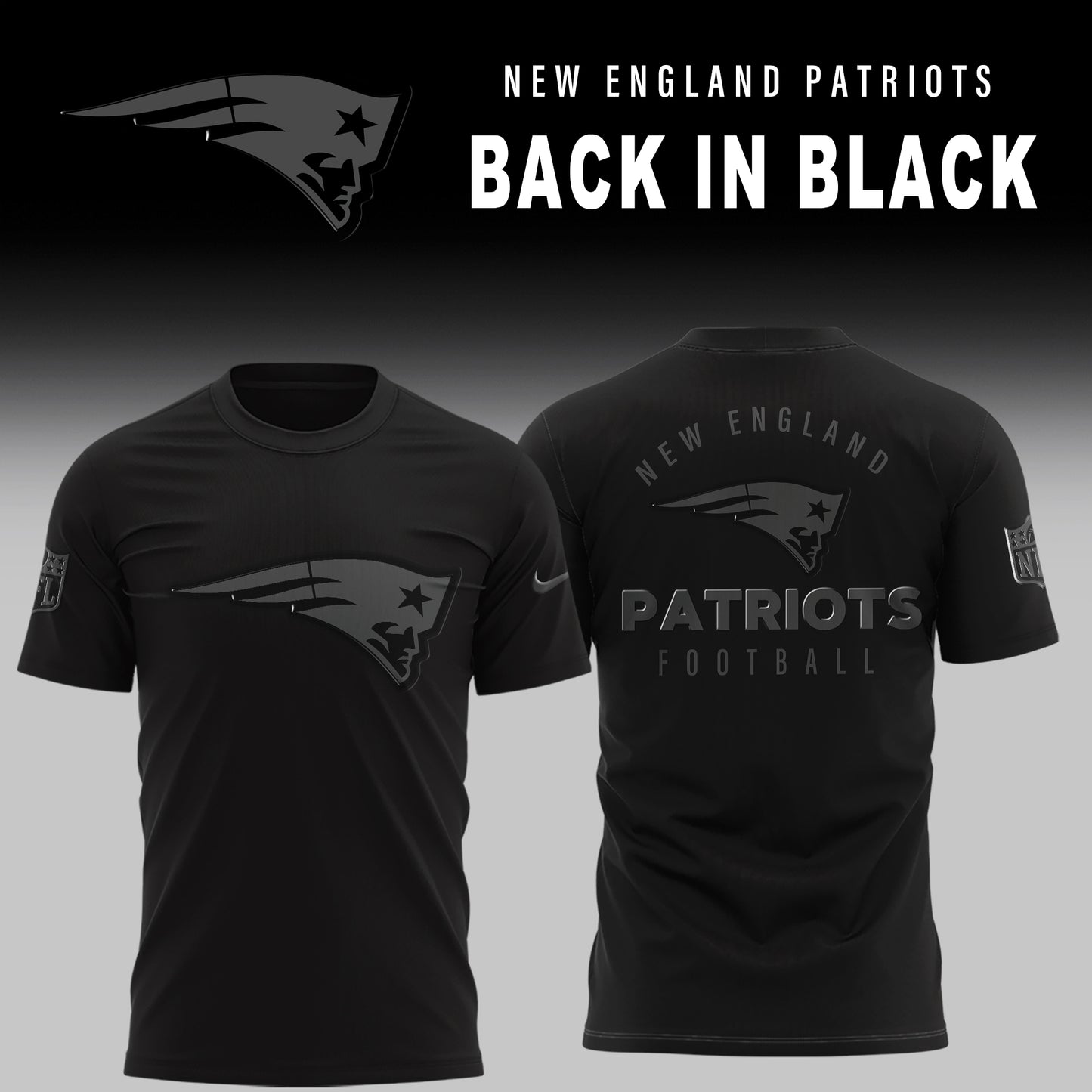 New England Patriots 2025 Back In Black Limited Edition Shirt