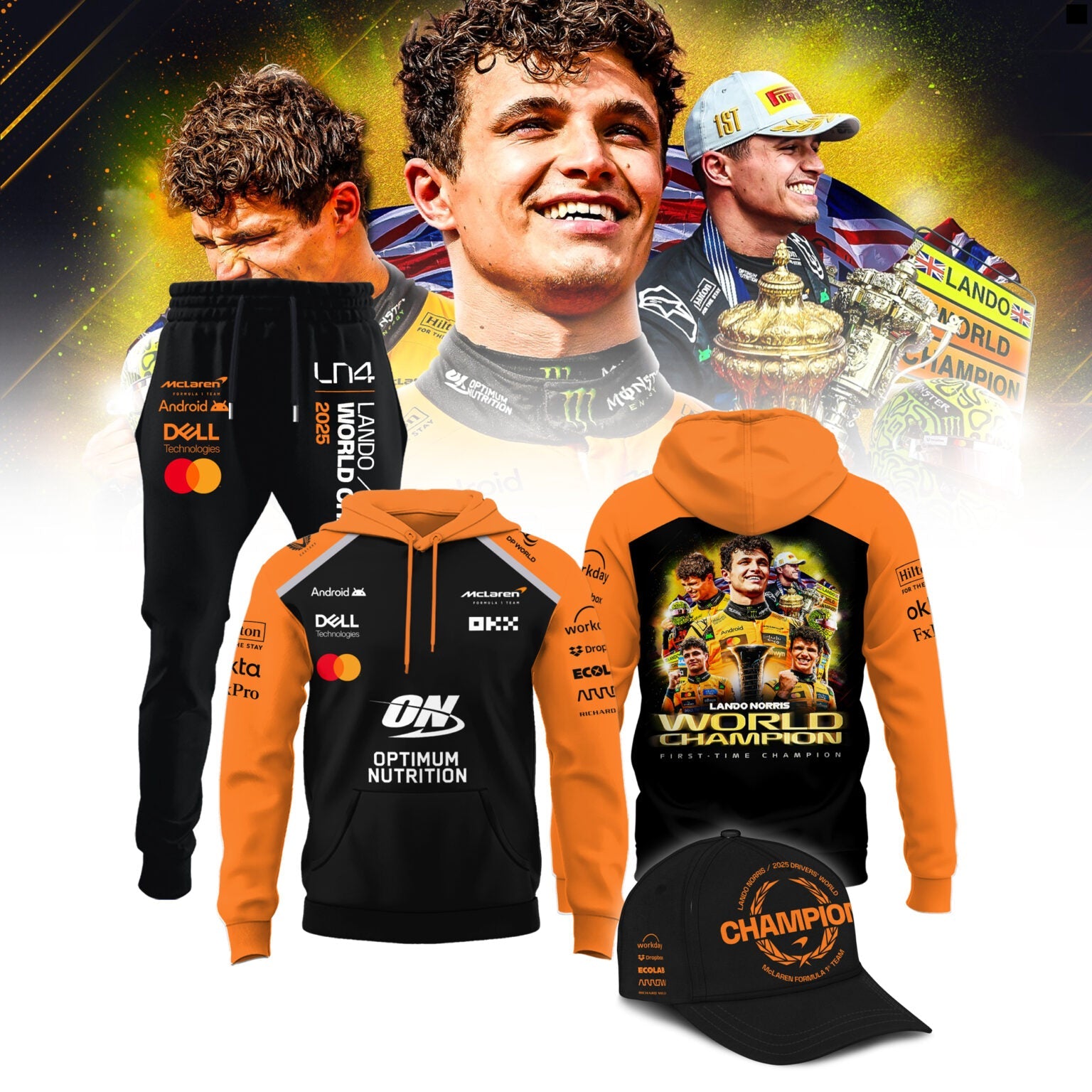 Limited Edition 2025 Lando Norris World Champions Combo Hoodie