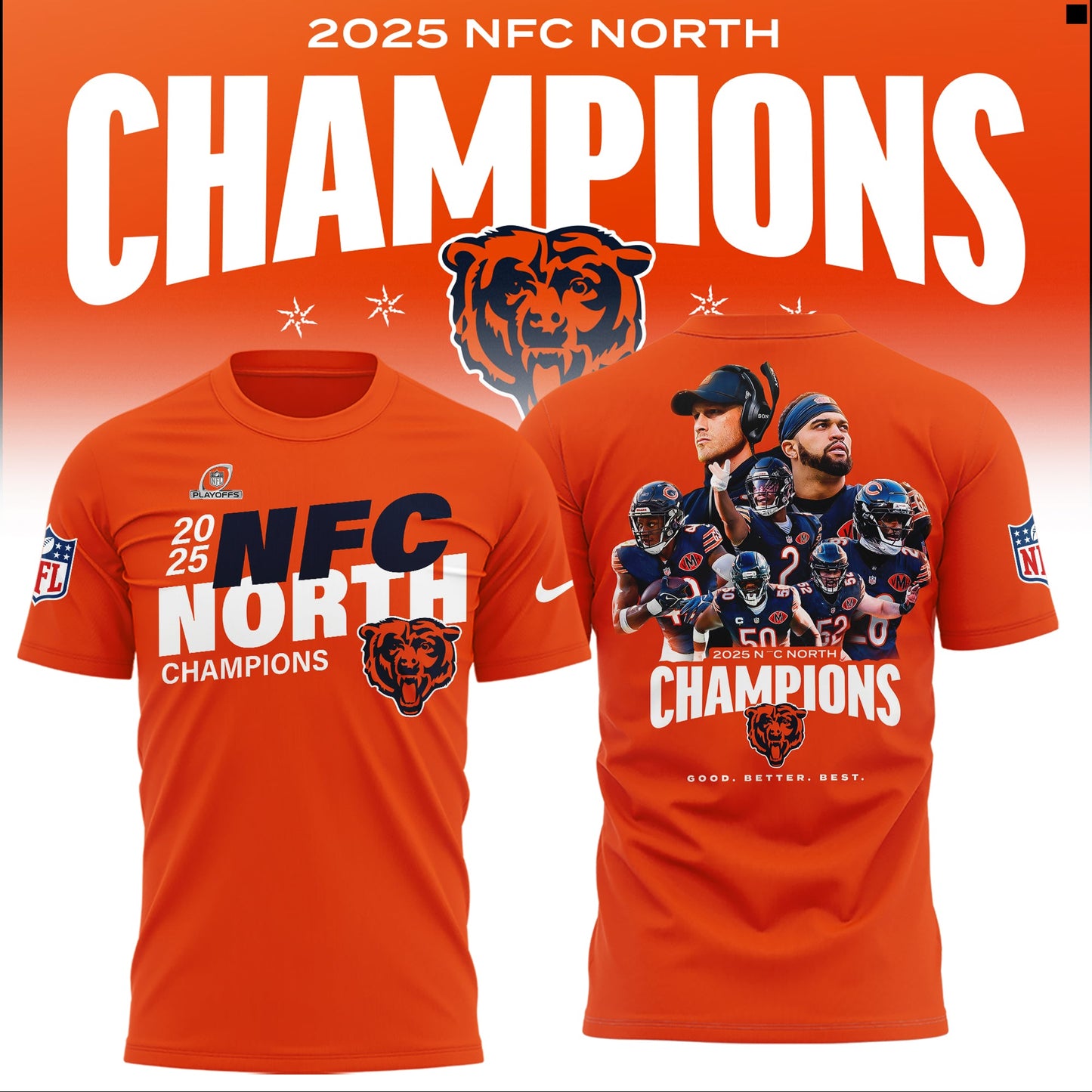 Kings of the North - Chicago Bears Champions NFC North Shirt