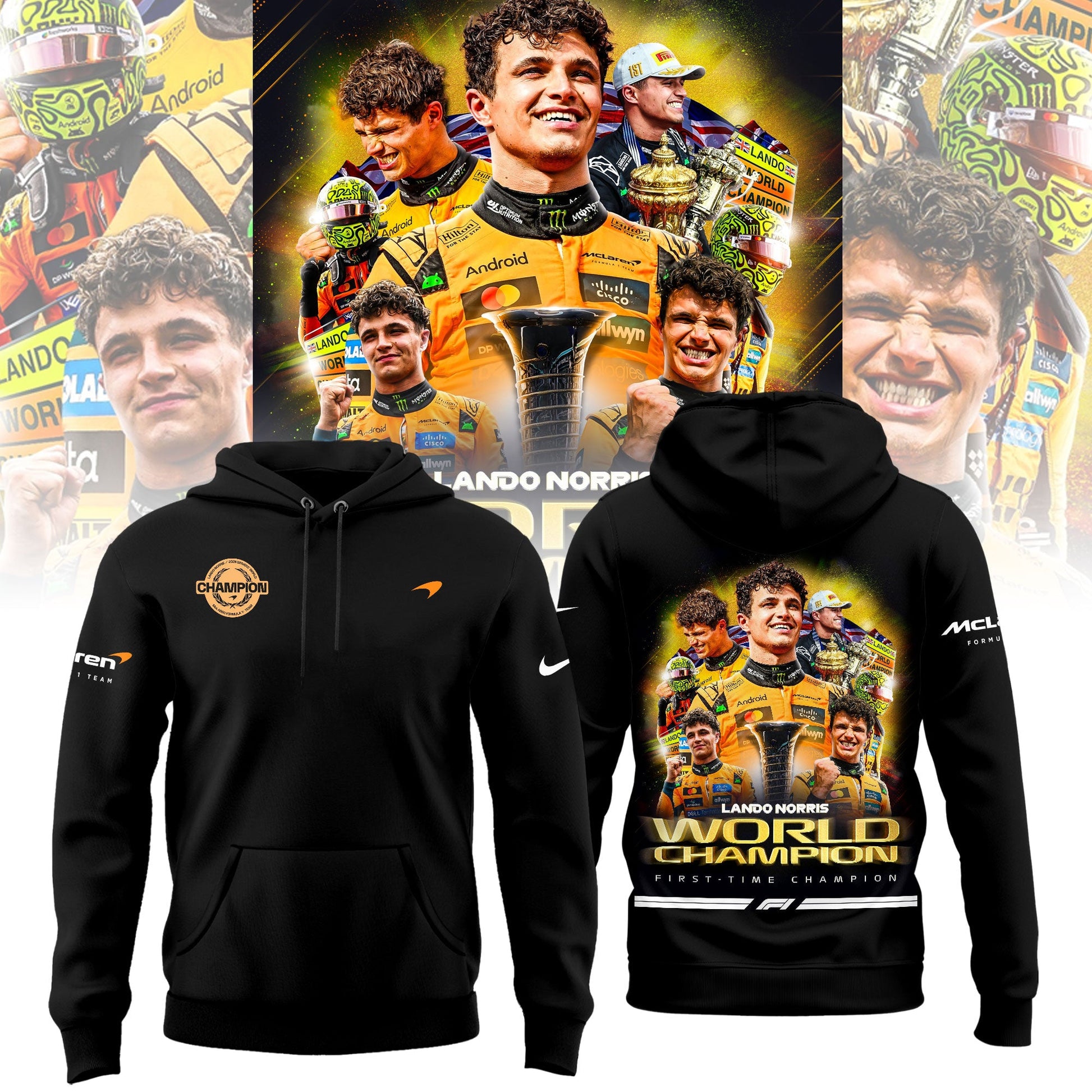 Limited Edition 2025 Lando Norris World Champions Combo Hoodie