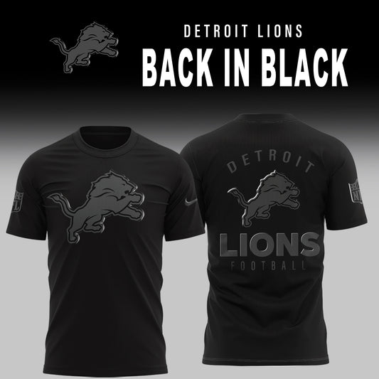 Detroit Lions 2025 Back In Black Limited Edition Shirt