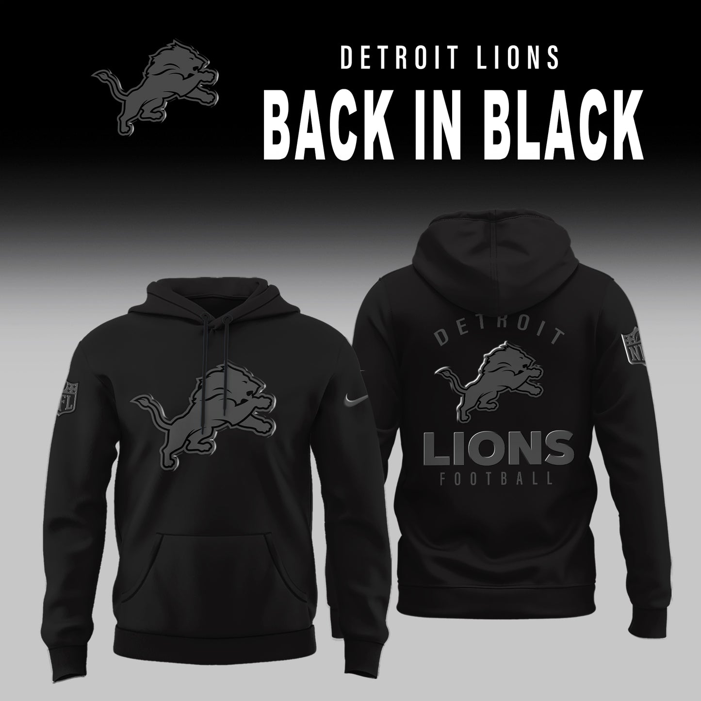 Detroit Lions 2025 Back In Black Limited Edition Shirt