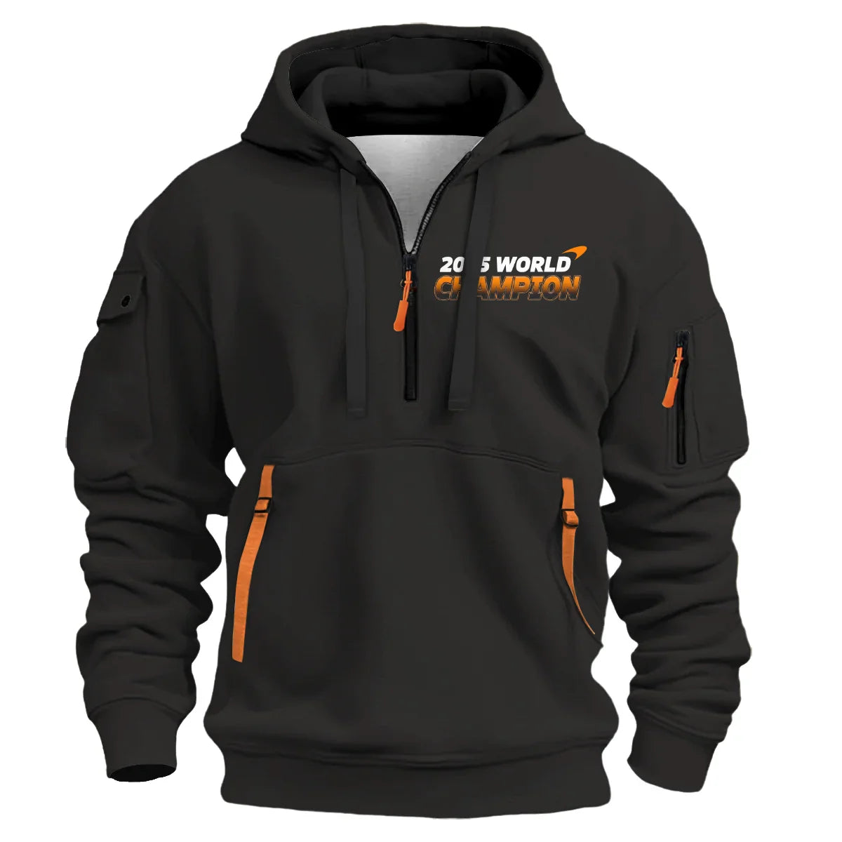 Champion From #4 to #1 Lando Norris McLaren F1 Team Hoodie Half Zip