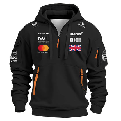 Champion From #4 to #1 Lando Norris McLaren F1 Team Hoodie Half Zip