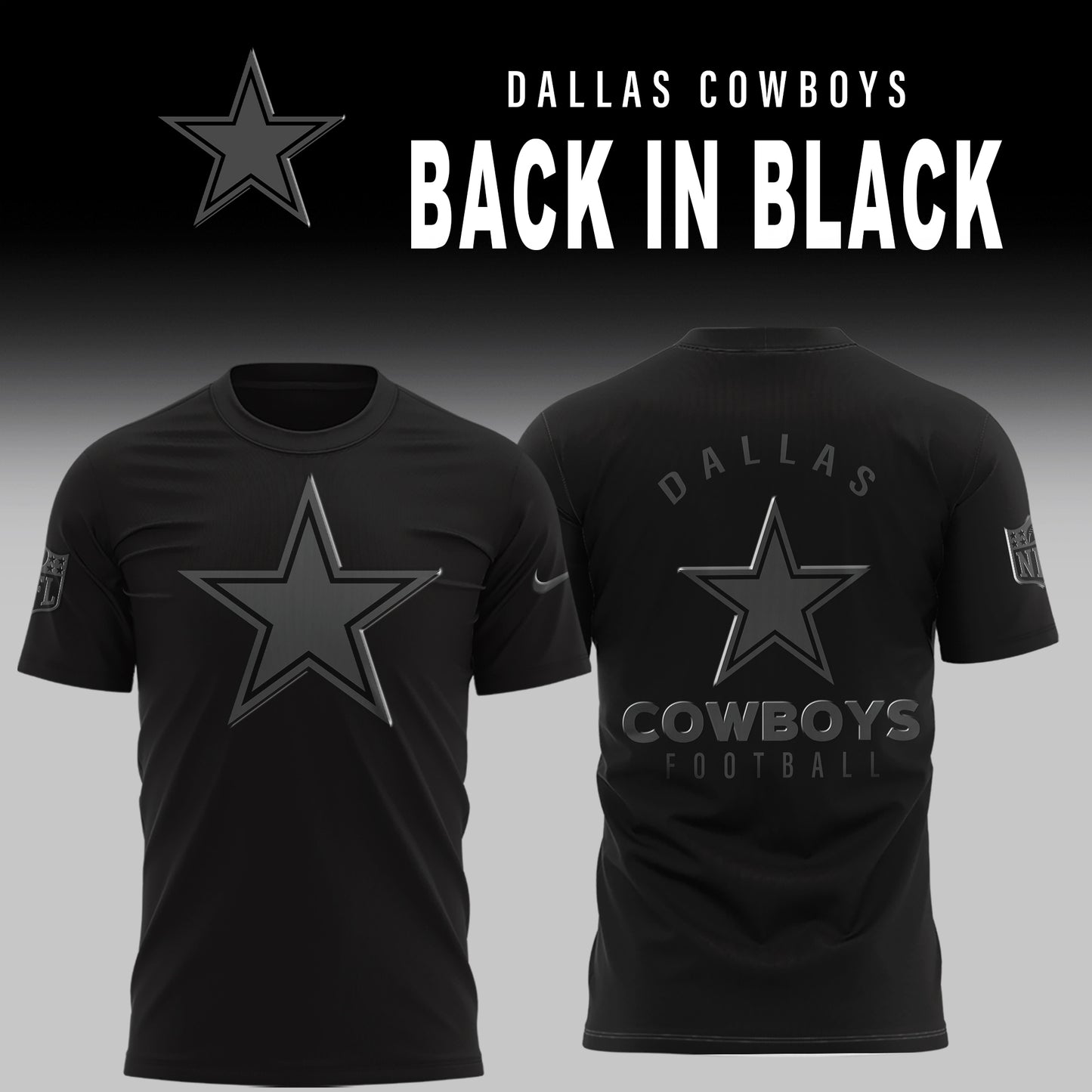 Dallas Cowboys 2025 Back In Black Limited Edition Shirt