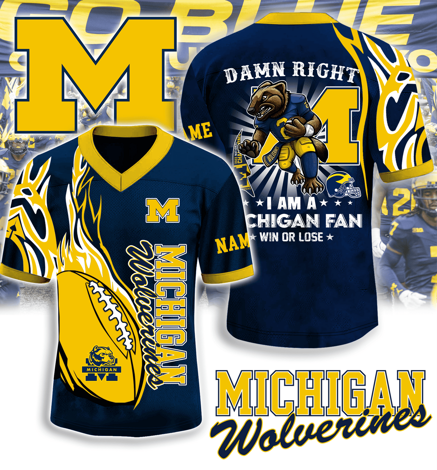Michigan Wolverines Fan Jersey