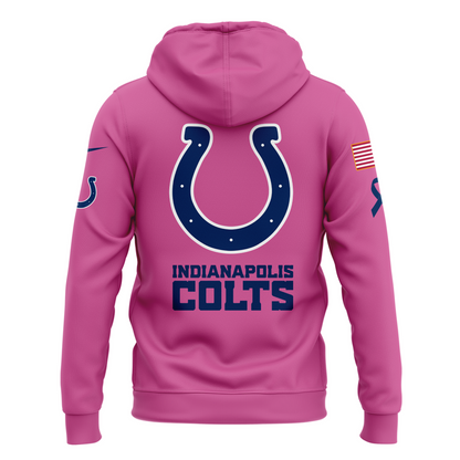 Limited Edition Indianapolis Colts Breast Cancer Awareness Hoodie 2025
