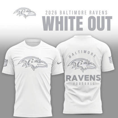 Baltimore Ravens 2026 White Out Limited Edition Shirt