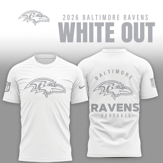 Baltimore Ravens 2026 White Out Limited Edition Shirt