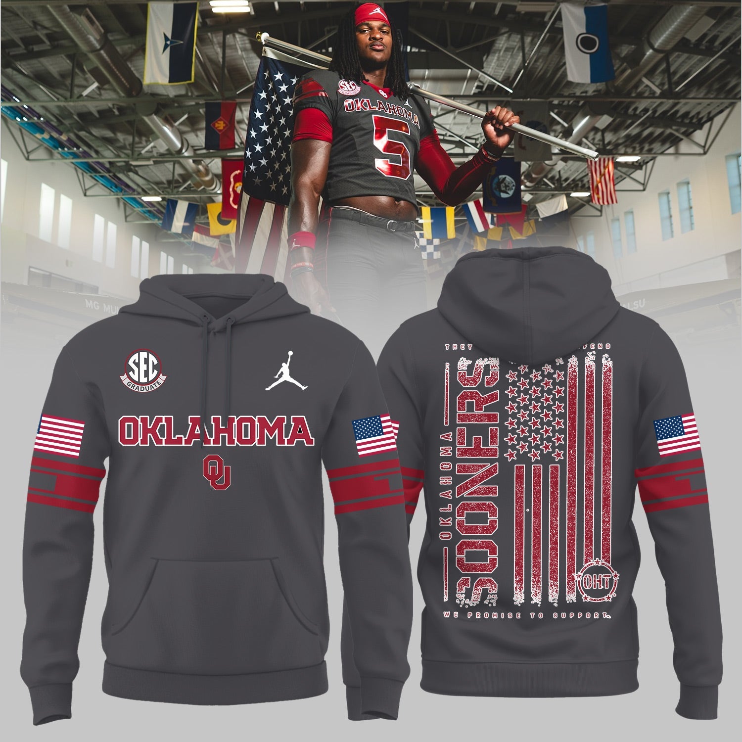 Oklahoma Sooners Football Salute to Service Limited Edition Hoodie