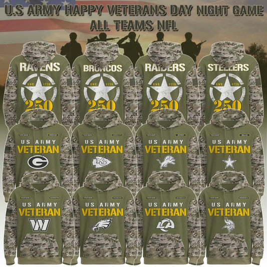 Army Veteran 250th Birthday Hoodie Limited Editions