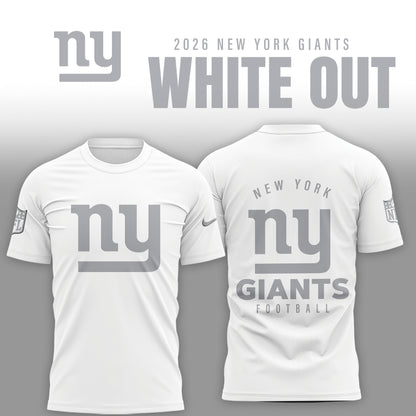 New York Giants 2026 White Out Limited Edition Shirt