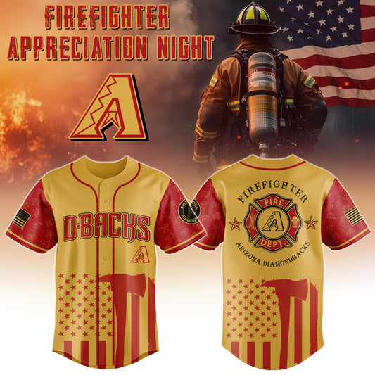 Arizona Diamondbacks Firefighter Special Edition-3D Baseball Jersey