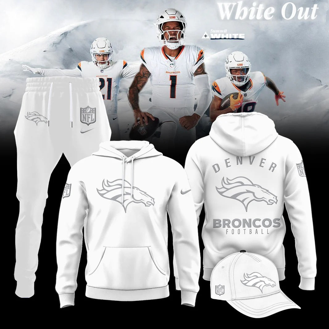 Limited Edition Broncos White Out Hoodie