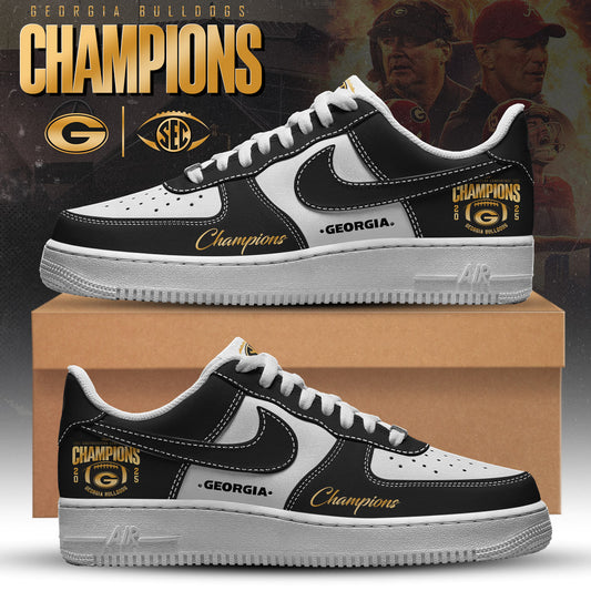 UGA 2025 SEC Football Conference Champions Air Force One Sneakers 01