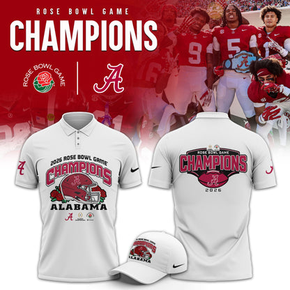 Alabama Crimson Tide 2026 Rose Bowl Champions Limited Polo Shirt v2