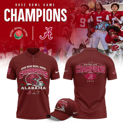 Alabama Crimson Tide 2026 Rose Bowl Champions Limited Polo Shirt