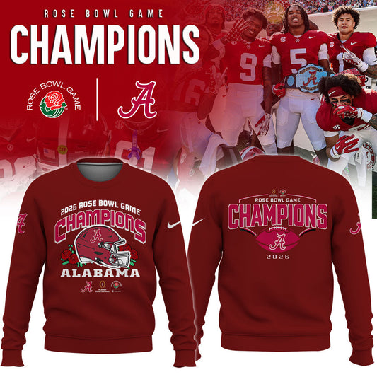 Alabama Crimson Tide 2026 Rose Bowl Champions Limited Sweatshirt