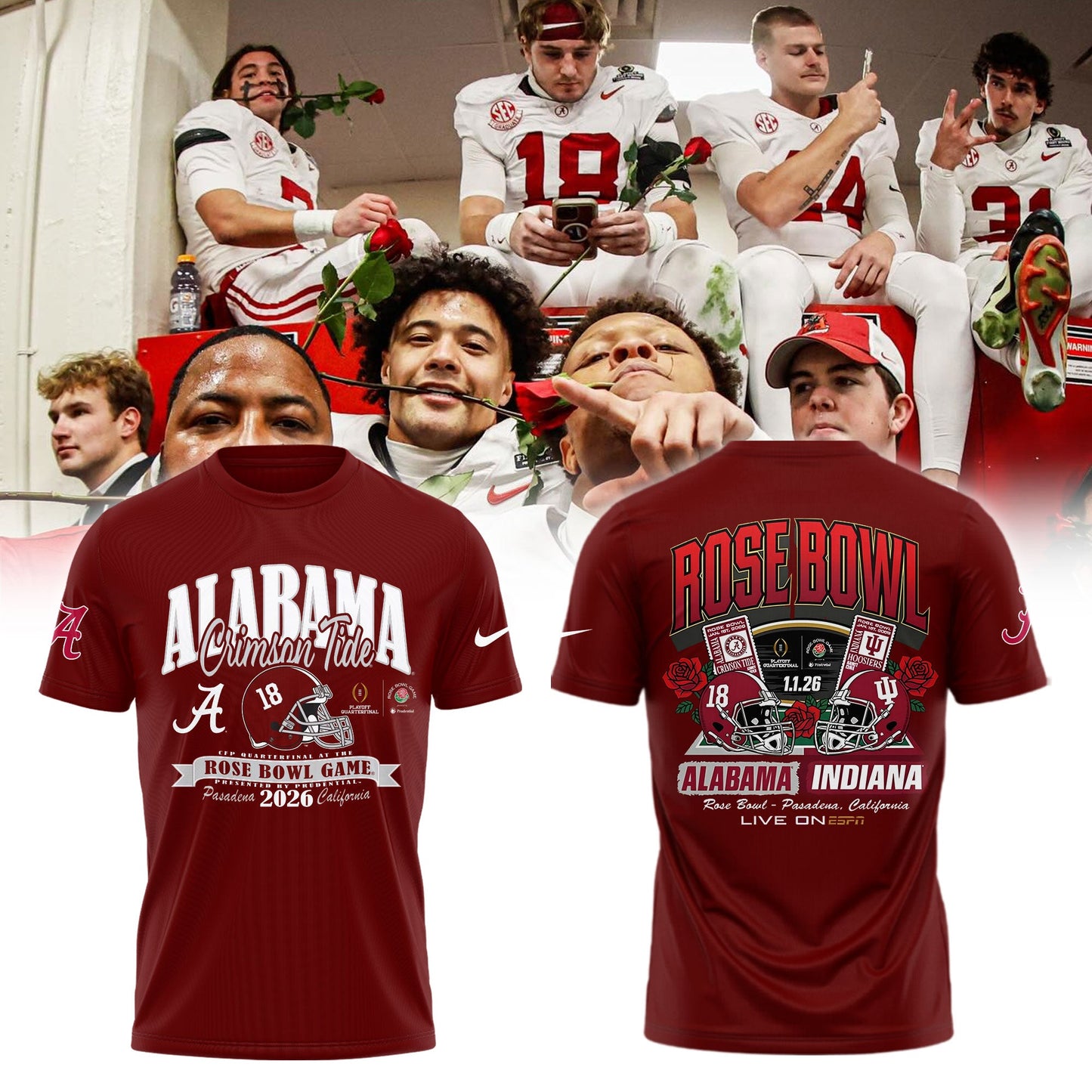 Alabama Crimson Tide 2026 Rose Bowl Limited Hoodie
